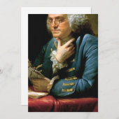 Portrait von Benjamin Franklin Einladung (Vorne/Hinten)