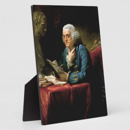 Portrait von Benjamin Franklin Fotoplatte (Seite)