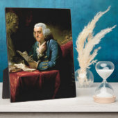 Portrait von Benjamin Franklin Fotoplatte (Seite)