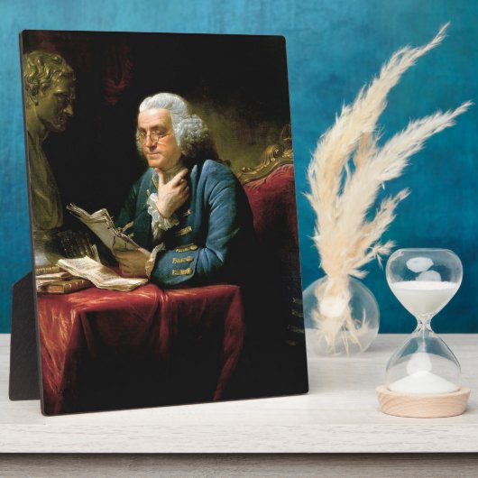 Portrait von Benjamin Franklin Fotoplatte (Seite)