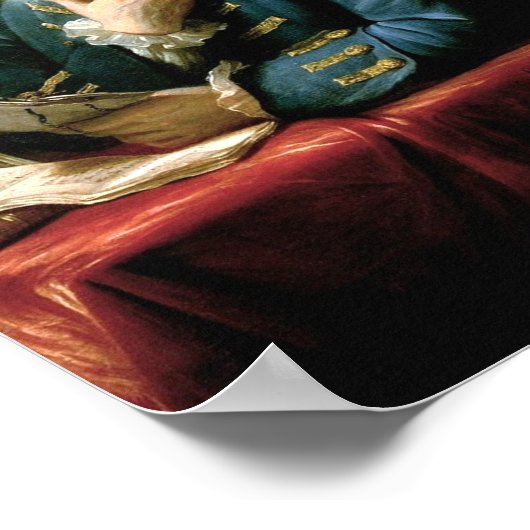 Portrait von Benjamin Franklin Poster (Ecke)