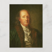 Portrait von Benjamin Franklin Postkarte (Vorderseite)