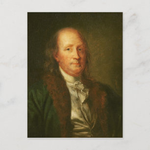 Portrait von Benjamin Franklin Postkarte