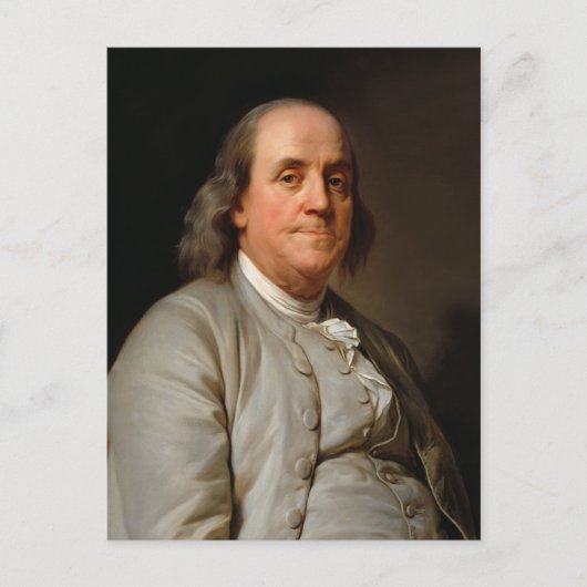 Portrait von Benjamin Franklin Postkarte (Vorderseite)
