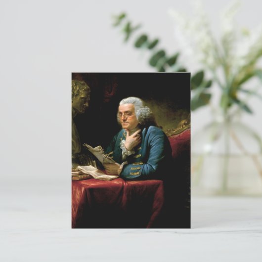 Portrait von Benjamin Franklin Postkarte (Stehend Vorderseite)