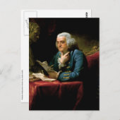 Portrait von Benjamin Franklin Postkarte (Vorne/Hinten)