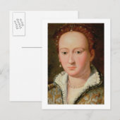 Portrait von Bianca Cappello, c.1580 (Öl auf Kupfe Postkarte (Vorne/Hinten)