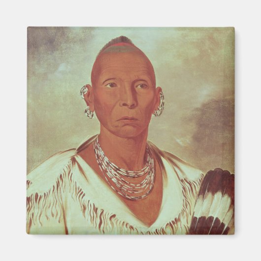 Portrait von Black Hawk, Indischer Chef Magnet (Vorne)
