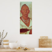 Portrait von Black Hawk, Indischer Chef Poster (Küche)