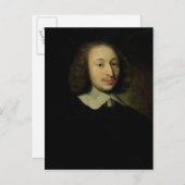 Portrait von Blaise Pascal Postkarte (Vorne/Hinten)
