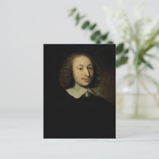 Portrait von Blaise Pascal Postkarte (Stehend Vorderseite)