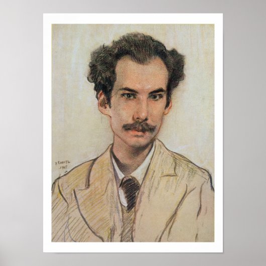 Portrait von Boris Nikolajewitsch Bugajew (1880-19 Poster (Vorne)