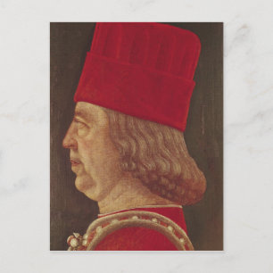 Portrait von Borso d'Este, Prinz von Ferrara Postkarte