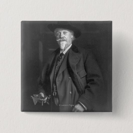 Portrait von "Buffalo Bill" Cody Button (Vorderseite)