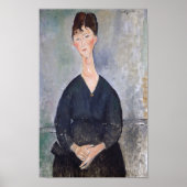 Portrait von Cafe Singer, Modigliani Poster (Vorne)