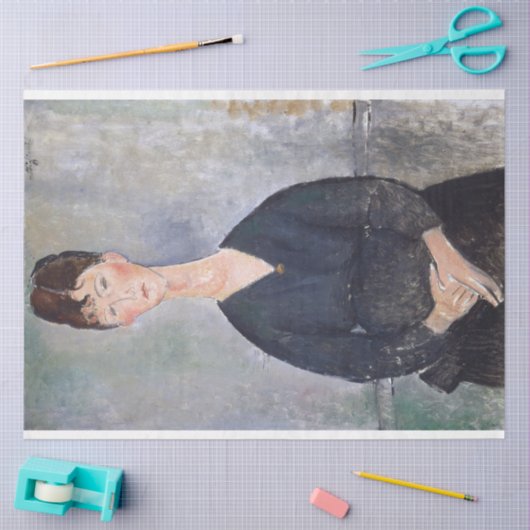 Portrait von Cafe Singer, Modigliani Seidenpapier (Basteln)