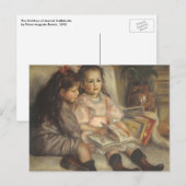 Portrait von Caillebotte Children von Pierre Renoi Postkarte (Vorne/Hinten)