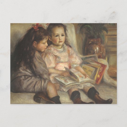 Portrait von Caillebotte Children von Pierre Renoi Postkarte (Vorderseite)