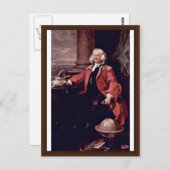 Portrait von Captain Thomas Coram von Hogarth Postkarte (Vorne/Hinten)