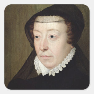 Portrait von Catherine de Medici Quadratischer Aufkleber