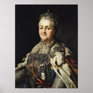 Portrait von Catherine II. Poster