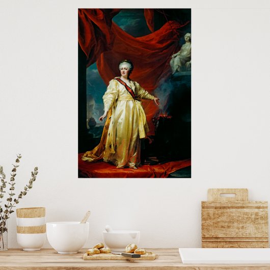 Portrait von Catherine II Poster (Küche)