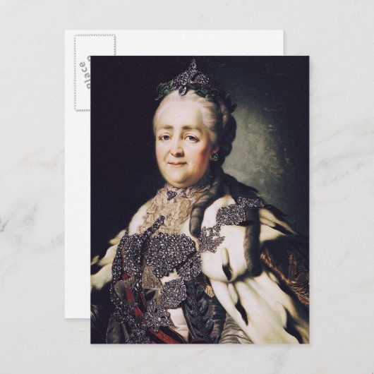 Portrait von Catherine II. Postkarte (Vorne/Hinten)
