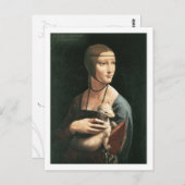 Portrait von Cecilia Gallerani Postkarte (Vorne/Hinten)