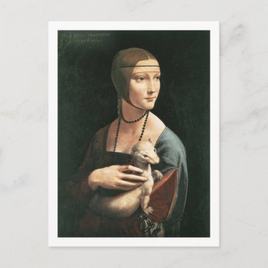 Portrait von Cecilia Gallerani Postkarte (Vorderseite)