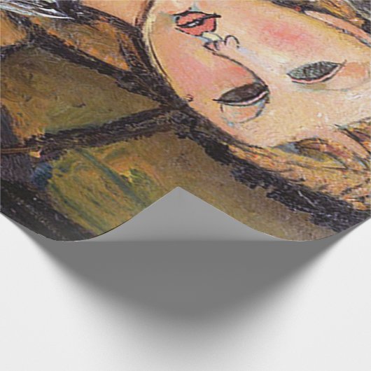 Portrait von Ceroni, Modigliani Geschenkpapier (Ecke)