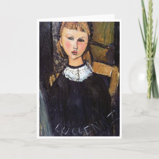 Portrait von Ceroni, Modigliani Karte (Vorderseite)