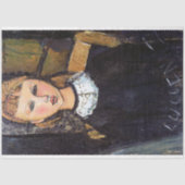 Portrait von Ceroni, Modigliani Seidenpapier (Vorderseite)