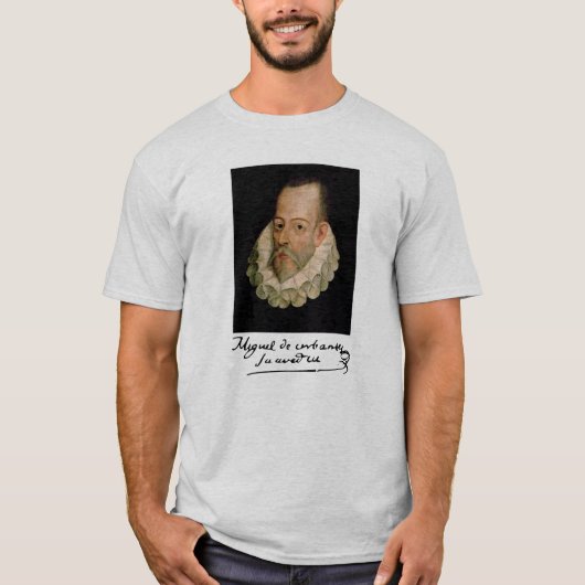 Portrait von Cervantes und Signature-T - Shirt (Vorderseite)