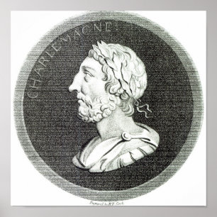 Portrait von Charlemagne Poster