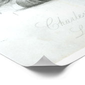 Portrait von Charles Babbage 1832 Poster (Ecke)
