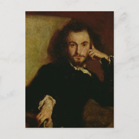 Portrait von Charles Baudelaire 1844 Postkarte (Vorderseite)