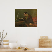 Portrait von Charles Baudelaire 1847 Poster (Küche)