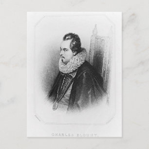 Portrait von Charles Blount 8. Earl of Postkarte