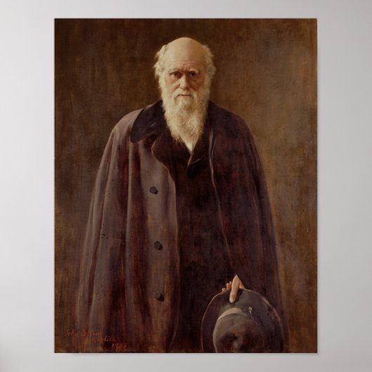 Portrait von Charles Darwin 1883 Poster (Vorne)