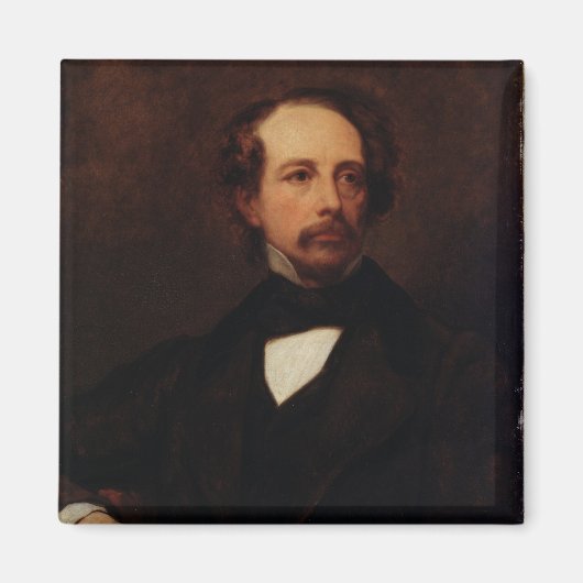 Portrait von Charles Dickens 1855 Magnet (Vorne)