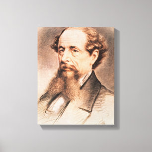 Portrait von Charles Dickens, 1869 Leinwanddruck