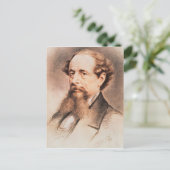 Portrait von Charles Dickens, 1869 Postkarte (Stehend Vorderseite)