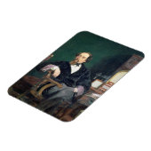 Portrait von Charles Dickens (Öl auf Leinwand) Magnet (Linke Seite)