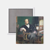 Portrait von Charles Dickens (Öl auf Leinwand) Magnet (Vorderseite/Rückseite)