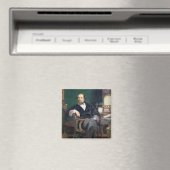 Portrait von Charles Dickens (Öl auf Leinwand) Magnet (In Situ (Geschirrspüler))