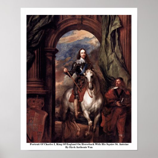 Portrait von Charles I., König von England Poster (Vorne)
