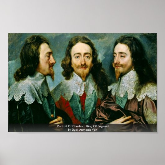 Portrait von Charles I., König von England Poster (Vorne)