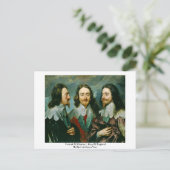 Portrait von Charles I., König von England Postkarte (Stehend Vorderseite)