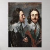 Portrait von Charles I., von Van Dyck Poster (Vorne)