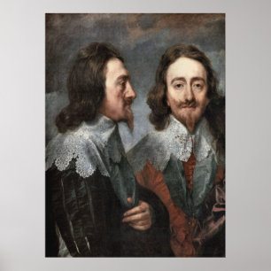 Portrait von Charles I., von Van Dyck Poster